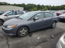 Salvage cars for sale at Exeter, RI auction: 2012 Honda Civic LX