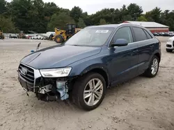 Salvage cars for sale at Mendon, MA auction: 2017 Audi Q3 Premium Plus