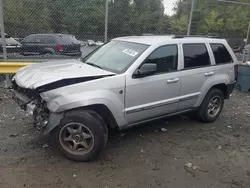 Salvage cars for sale at Waldorf, MD auction: 2007 Jeep Grand Cherokee Laredo