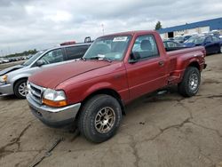 Salvage trucks for sale at Woodhaven, MI auction: 1998 Ford Ranger