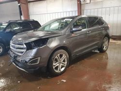 Salvage cars for sale at Lansing, MI auction: 2017 Ford Edge Titanium