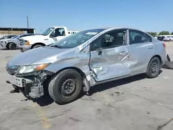 Salvage cars for sale at Grand Prairie, TX auction: 2012 Honda Civic LX