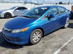 Salvage cars for sale from Copart Van Nuys, CA: 2012 Honda Civic LX