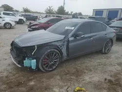 Salvage cars for sale at Haslet, TX auction: 2021 Infiniti Q50 RED Sport 400