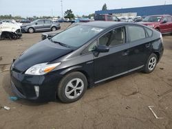 Salvage cars for sale at Woodhaven, MI auction: 2012 Toyota Prius