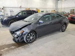 Toyota Corolla l salvage cars for sale: 2018 Toyota Corolla L