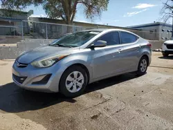 Salvage cars for sale from Copart Albuquerque, NM: 2016 Hyundai Elantra SE