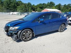 Salvage cars for sale at Mendon, MA auction: 2015 Honda Civic EX