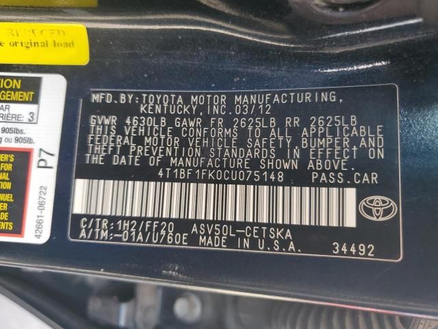 2012 Toyota Camry Base