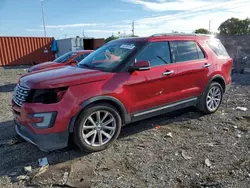 Salvage cars for sale at Homestead, FL auction: 2017 Ford Explorer Limited