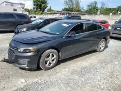 Chevrolet salvage cars for sale: 2018 Chevrolet Malibu LS