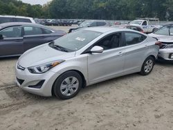 Salvage cars for sale at North Billerica, MA auction: 2016 Hyundai Elantra SE