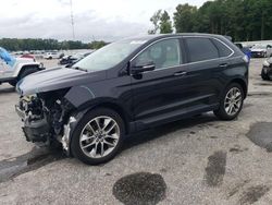 Salvage cars for sale at Dunn, NC auction: 2016 Ford Edge Titanium