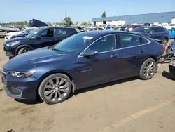 Chevrolet salvage cars for sale: 2016 Chevrolet Malibu Premier