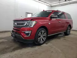 Salvage cars for sale at Madisonville, TN auction: 2020 Ford Expedition Max King Ranch