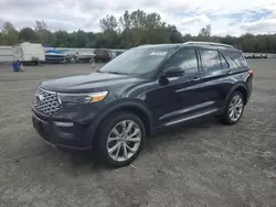 Salvage cars for sale at Assonet, MA auction: 2021 Ford Explorer Platinum