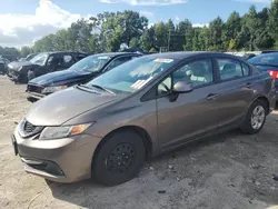 Salvage cars for sale at Hampton, VA auction: 2013 Honda Civic LX