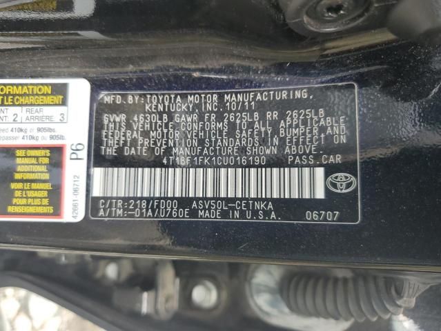 2012 Toyota Camry Base