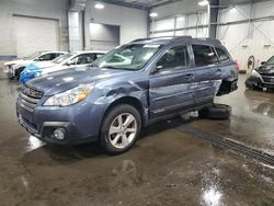 Salvage cars for sale at Ham Lake, MN auction: 2014 Subaru Outback 2.5I Premium