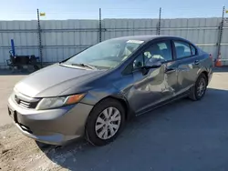 Honda salvage cars for sale: 2012 Honda Civic LX