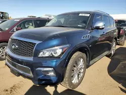 Salvage cars for sale at Brighton, CO auction: 2017 Infiniti QX80 Base