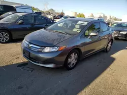 Salvage cars for sale at Martinez, CA auction: 2012 Honda Civic Hybrid L