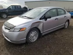 Salvage cars for sale at Rocky View County, AB auction: 2008 Honda Civic DX-G