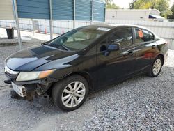 Salvage cars for sale at Augusta, GA auction: 2012 Honda Civic EX