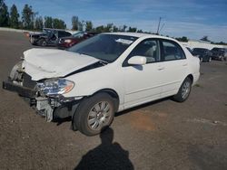 Salvage cars for sale at Portland, OR auction: 2003 Toyota Corolla CE