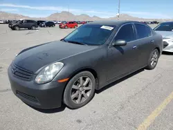 Salvage cars for sale at North Las Vegas, NV auction: 2006 Infiniti G35