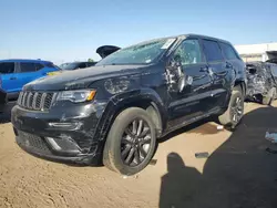 Jeep salvage cars for sale: 2018 Jeep Grand Cherokee Overland