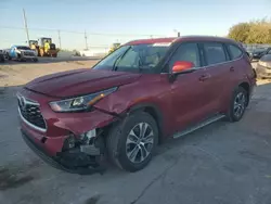 Toyota Highlander xle salvage cars for sale: 2022 Toyota Highlander XLE