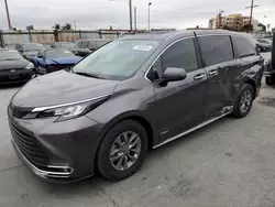 Toyota salvage cars for sale: 2021 Toyota Sienna XLE