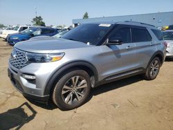 Salvage cars for sale at Woodhaven, MI auction: 2020 Ford Explorer Platinum