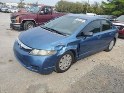 Salvage cars for sale at Lexington, KY auction: 2011 Honda Civic VP