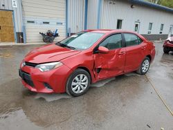 Salvage cars for sale at York Haven, PA auction: 2016 Toyota Corolla L