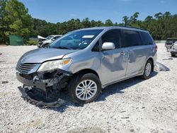 Salvage cars for sale at Houston, TX auction: 2011 Toyota Sienna XLE