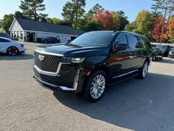 Salvage cars for sale at North Billerica, MA auction: 2021 Cadillac Escalade ESV Luxury