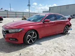 Salvage cars for sale at Jacksonville, FL auction: 2018 Honda Accord Sport