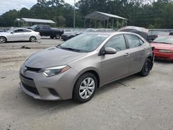 Salvage cars for sale at Savannah, GA auction: 2016 Toyota Corolla L