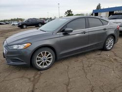 Salvage cars for sale at Woodhaven, MI auction: 2017 Ford Fusion SE