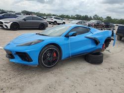 Salvage cars for sale at Houston, TX auction: 2021 Chevrolet Corvette Stingray 1LT