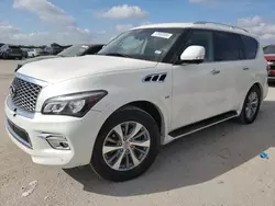 Salvage cars for sale at San Antonio, TX auction: 2016 Infiniti QX80