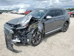 Salvage cars for sale at Houston, TX auction: 2019 Hyundai Santa FE Limited