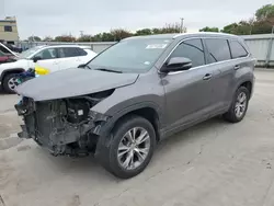 Salvage cars for sale at Wilmer, TX auction: 2015 Toyota Highlander XLE