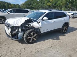 Salvage cars for sale at North Billerica, MA auction: 2019 Jeep Cherokee Limited