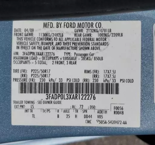 2010 Ford Fusion Hybrid