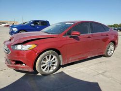 Salvage cars for sale at Grand Prairie, TX auction: 2017 Ford Fusion SE