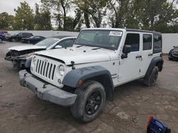 Jeep salvage cars for sale: 2016 Jeep Wrangler Unlimited Sport