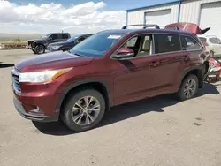 Salvage cars for sale at Albuquerque, NM auction: 2015 Toyota Highlander XLE